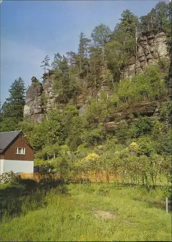 Bad Schweizermühle Felsenlandschaft bei Schweizermühle Ansichtskarte 1986