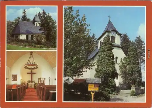 Oberbärenburg Altenberg (Erzgebirge) Traukapelle - Außen- und Innen  1985