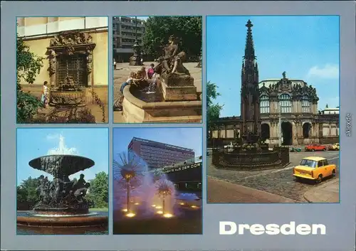 Dresden Dinglinger Brunnen  Brunnen v. Thomae, Pestbrunnen,  Prager Straße 1987