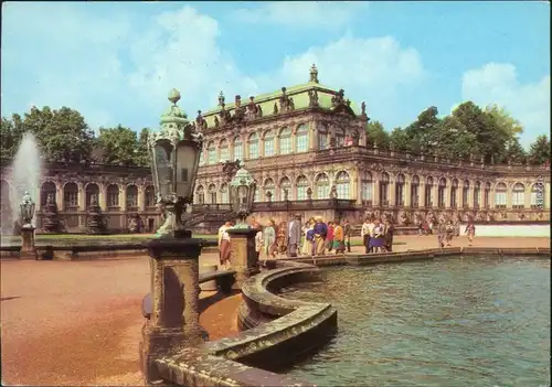 Innere Altstadt Dresden Dresdner Zwinger - Brunnen mit Fontänen 1984