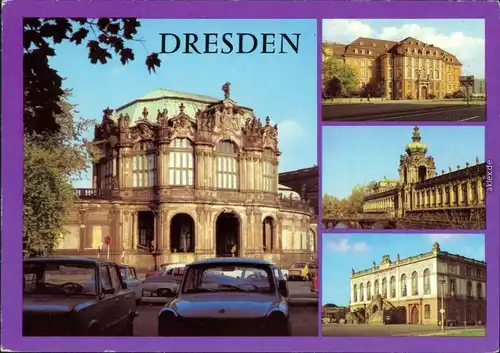 Dresden Zwinger (Uhrenpavillon) - Landhaus r Stadtgeschichte) - Zwinger   1985