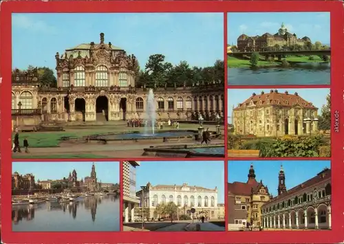 Dresden Zwingerhof   Brunnen Verkehrsmuseum, Stallhof, des ehm. Schlosses 1986