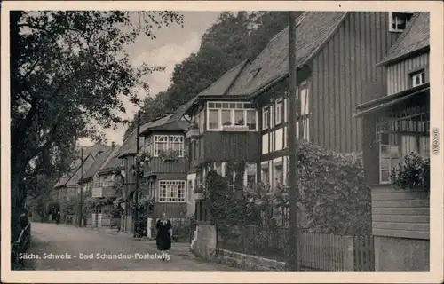 Postelwitz Bad Schandau Straße Ansichtskarte 1985