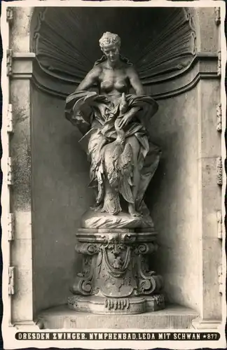 Altstadt Dresden Dresdner Zwinger: Nymphenbad - Statue Leda mit Schwan 1932