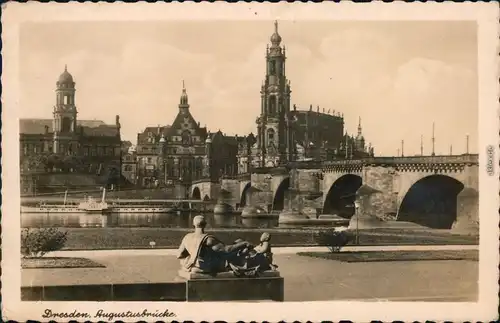 Innere Altstadt Dresden Augustusbrücke / Friedrich August Brücke 1955