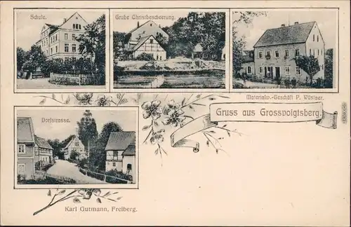 Großvoigtsberg Großschirma 4 B  Grube Christbeherrschung b Freiberg  1910