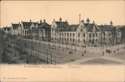 Johannstadt Dresden Johannstädter Stadtkrankenhaus Ansichtskarte 1912