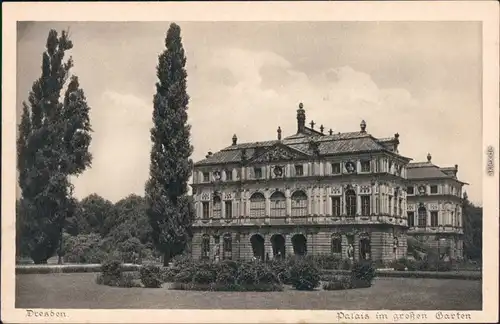 Ansichtskarte Dresden Palais im Großen Garten 1928