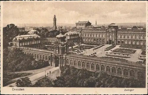 Innere Altstadt-Dresden Blick über den Zwinger 1932 