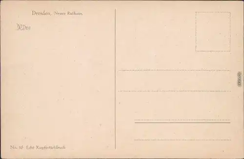 Innere Altstadt Dresden Neues Rathaus Ansichtskarte 1930