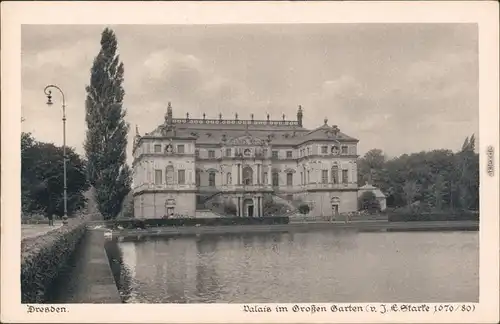 Dresden Palais im Großen Garten Ansichtskarte 1928