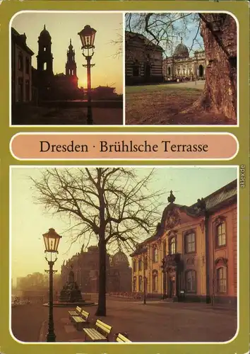 Innere Altstadt Dresden Brühlsche Terrasse / Terassenufer 1982