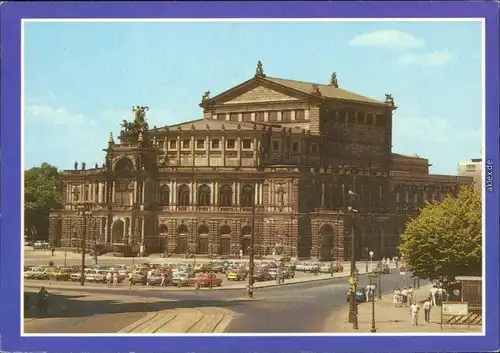 Innere Altstadt-Dresden Semperoper Ansichtskarte 1987