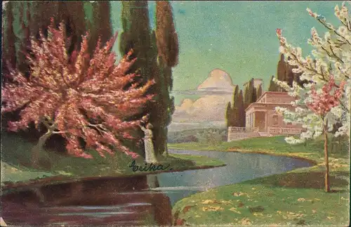  Künstlerkarte, Frühlingsstimmung 1920