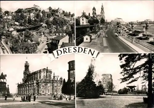 Dresden Terrassenufer, Hofkirche, Loschwitz 1967