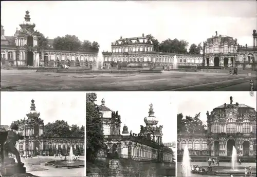 Altstadt Dresden Verschiedene  Dresdner Zwinger mit Brunnen und Fontänen 1979