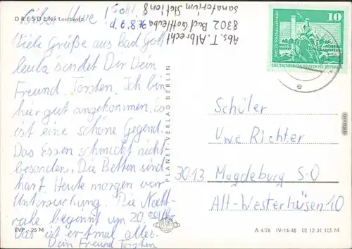 Loschwitz Dresden Standseilbahn, Luisenhof, Schwebebahn und Blaues Wunder 1976
