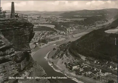 Bad Schandau Panorama-Ansicht Foto Ansichtskarte 1966