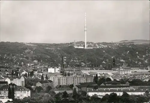 Dresden Panorama-Ansicht, Fernsehturm Dresden 1975