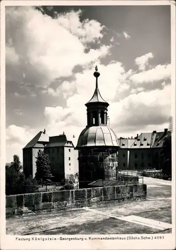 Königstein (Sächsische Schweiz) Festung  Georgenburg Kommandantenhaus 1969