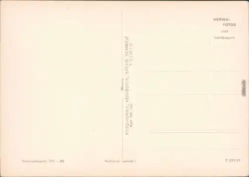 Königstein (Sächsische Schweiz) Burg Königstein mit Stadt-Blid 1957 