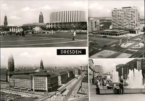 Dresden Kino Hochhaus am Pirnaischen Platz, Eck-Ring   Thälmann-Straße 1974