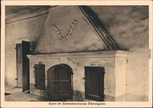 Schmalzgrube-Jöhstadt (Erzgebirge) Kamin im Hammerherrenhaus 1928