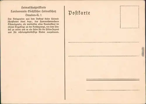 Schmalzgrube-Jöhstadt (Erzgebirge) Kamin im Hammerherrenhaus 1928