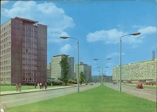 Seevorstadt Dresden Neubauten an der Leningrader Straße 1967