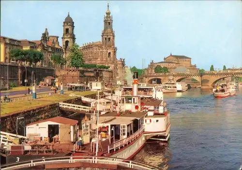 Altstadt-Dresden Dampferanlegestelle Brühlsche Terrasse / Terassenufer 1972