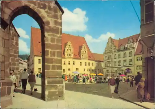 Meißen Marktplatz mit Rathaus Ansichtskarte  1966