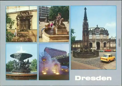 Dresden Dinglinger Brunnen, Brunnen v. Thomae, Pestbrunnen  Pragerstraße 1990