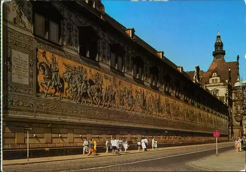 Dresden Fürstenzug Ansichtskarte XXX 1986