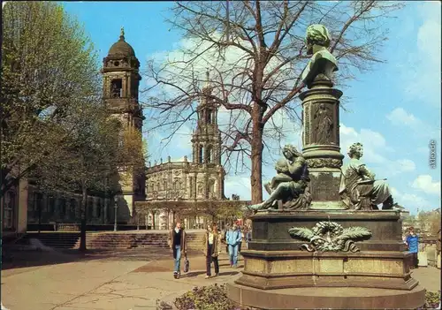 Dresden Rietschel-Denkmal auf der Brühlsche Terrasse xx 1983