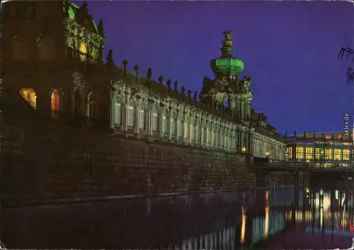 Innere Altstadt-Dresden Kronentor des Zwingers bei Nacht 1982