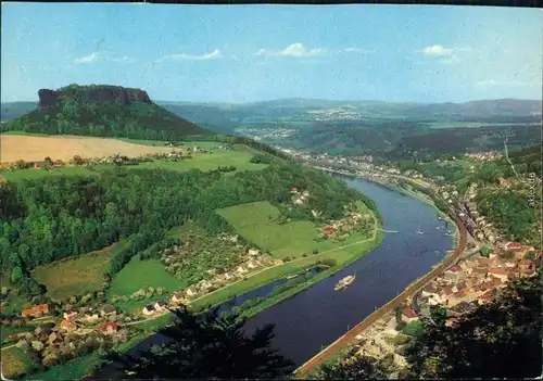 Ebenheit-Königstein (Sächsische Schweiz) Panorama-Ansicht 1983