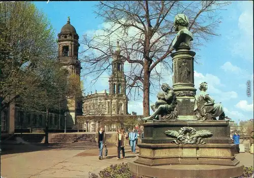 Dresden Rietschel-Denkmal auf der Brühlsche Terrasse 1983