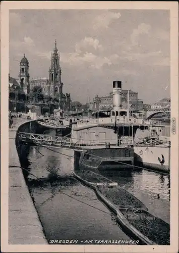 Innere Altstadt Dresden Brühlsche Terrasse / Terassenufer 1940