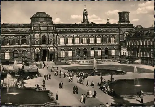 Innere Altstadt-Dresden Dresdner Zwinger: Sempergalerie vom Zwingerhof 1961