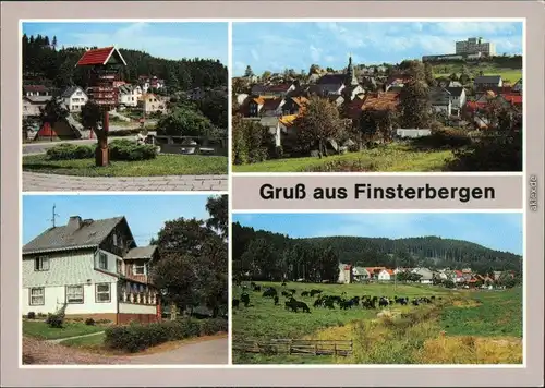 Finsterbergen Friedrichroda Wegweiser, , Café "Waldschlößchen" 1990