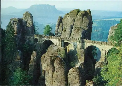 Lohmen (Sachsen) Basteibrücke - Sächsische Schweiz 1989