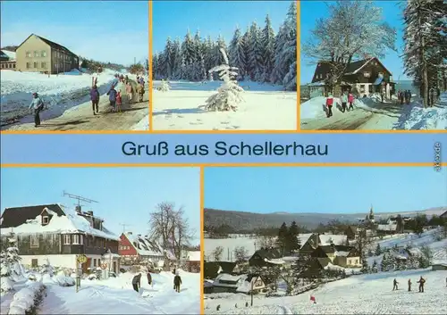 Schellerhau-Altenberg Erzgebirge UrlauberCasino, Oberer Gasthof, im Winter 1989