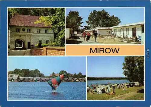 Mirow Torhaus, OT Granzow - Bungalowsiedlung, Mirower See  Bootshäusern 1986