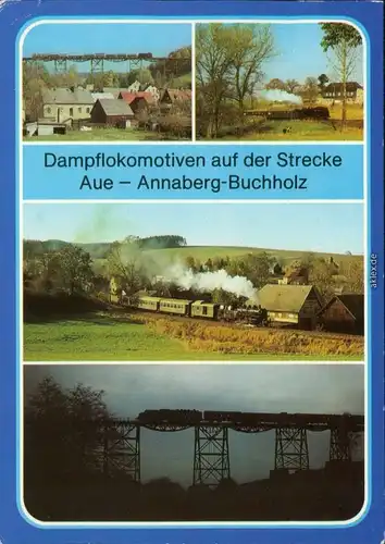 Markersbach Raschau Viadukt  Schlettau - Ortsdurchfahrt Walthersdorf 1988