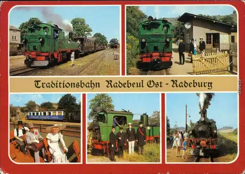 Radeburg Vor der Abfahrt in Radeburg, Haltepunkt Weißes Roß,  1982