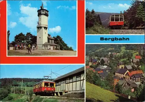 Lichtenhain/Bergbahn-Oberweißbach Oberweißbacher Bergbahn, Fröbelturm 1980