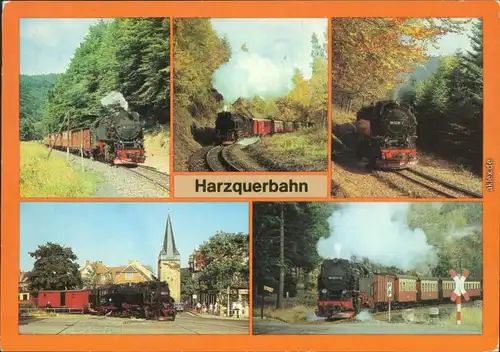 Wernigerode Harzquerbahn   Harzbahn Ansichtskarte  1986