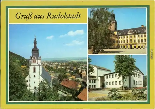 Rudolstadt Blick von der Heidecksburg, Heidecksburg - Innenhof, Theater 1987