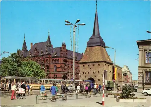 Rostock Steintor Straßenpartie Ansichtskarte  1978