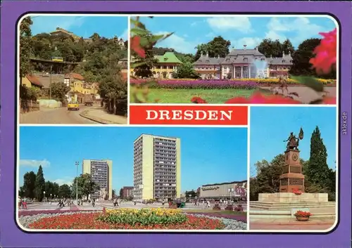 Dresden  Prager Straße, Ehrenmal der Sowjetarmee am Platz der Einheit,   1982